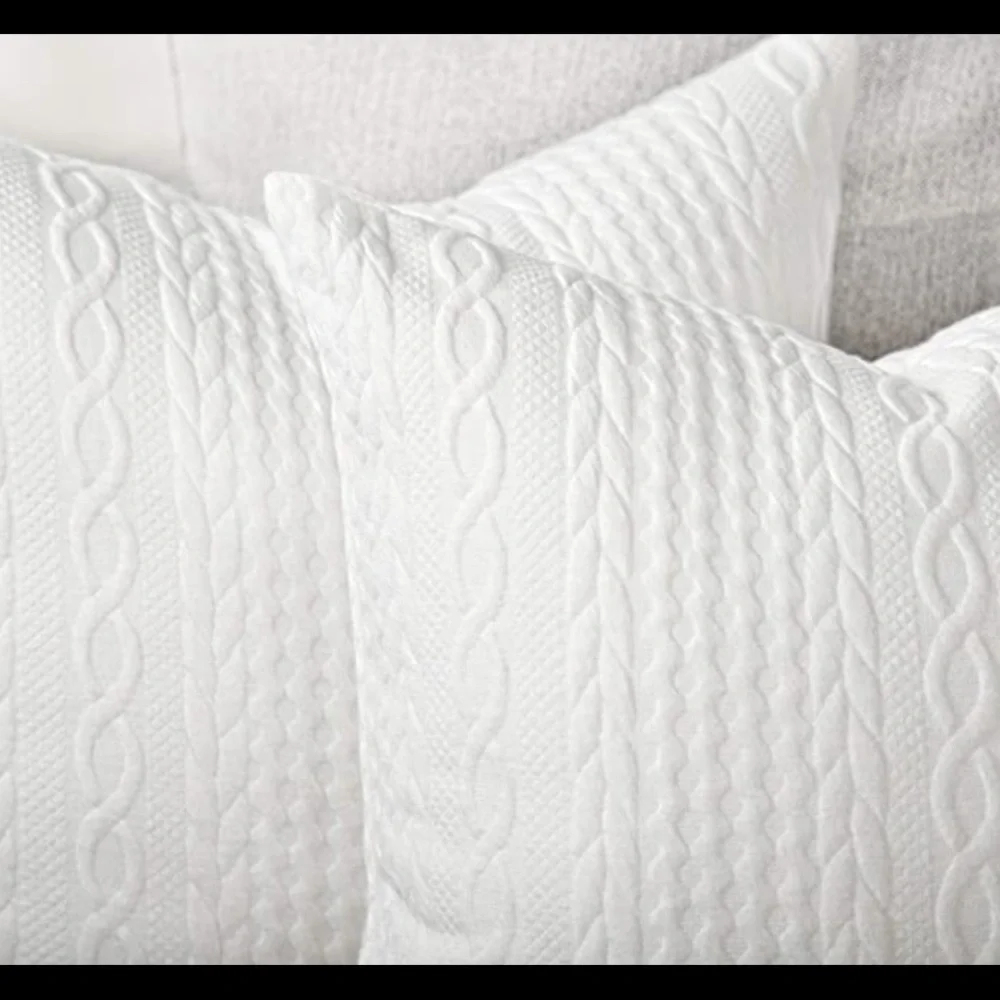NWT decorative pillowcase set with modern embossed design